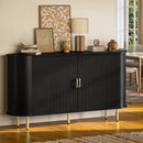 VITESSE 55" Wood Buffet Sideboard Cabinet with Storage, Mid-Century Modern Coffee Bar Cabinet