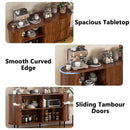 VITESSE 55" Wood Buffet Sideboard Cabinet with Storage, Mid-Century Modern Coffee Bar Cabinet