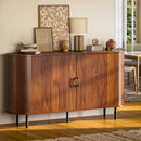 VITESSE 55" Wood Buffet Sideboard Cabinet with Storage, Mid-Century Modern Coffee Bar Cabinet