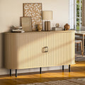 VITESSE 55" Wood Buffet Sideboard Cabinet with Storage, Mid-Century Modern Coffee Bar Cabinet