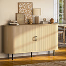 VITESSE 55" Wood Buffet Sideboard Cabinet with Storage, Mid-Century Modern Coffee Bar Cabinet