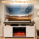 Vitesse 58" Fireplace TV Stand for TVs up to 65", Entertainment Center with 23" Electric Fireplace
