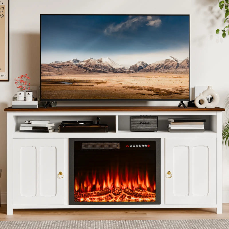 Vitesse 58" Fireplace TV Stand for TVs up to 65", Entertainment Center with 23" Electric Fireplace