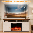 Vitesse 58" Fireplace TV Stand for TVs up to 65", Entertainment Center with 23" Electric Fireplace