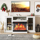 Vitesse 59 inches 3-Sided Glass Fireplace TV Stand for TVs up to 65'' with Fireplace