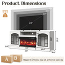 VITESSE 60'' Fireplace TV Stand,3 Sided Glass Media Entertainment Center Console Table for TVs up to 70'' with Storage Drawers & Cabinets with LED Flame and Lights for Living Room