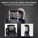 VITESSE 600lbs Big and Tall Office Chair with Foot Rest and Lifting Headrest,Large Heavy Duty Chair with Adjustable Lumber Support,Executive Office Chair,Leather Chair for Heavy People