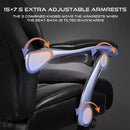 VITESSE 600lbs Big and Tall Office Chair with Foot Rest and Lifting Headrest,Large Heavy Duty Chair with Adjustable Lumber Support,Executive Office Chair,Leather Chair for Heavy People