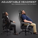 VITESSE 600lbs Big and Tall Office Chair with Foot Rest and Lifting Headrest,Large Heavy Duty Chair with Adjustable Lumber Support,Executive Office Chair,Leather Chair for Heavy People