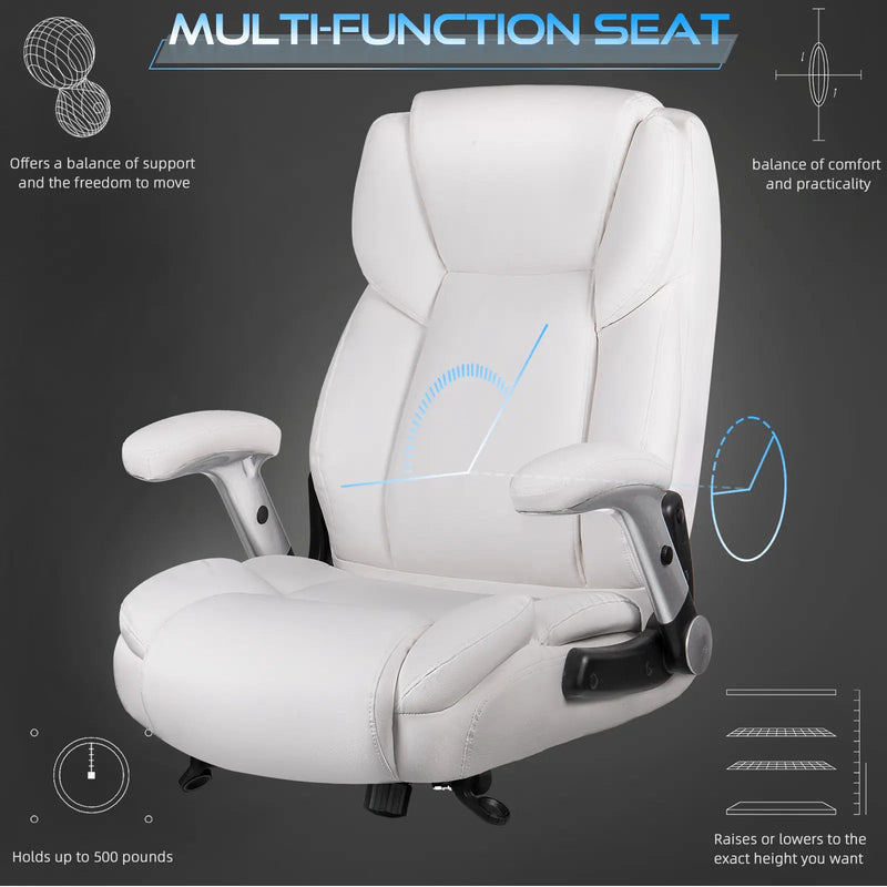 VITESSE 600lbs Large Heavy Duty Office Chair with Flip up Armrest, Big and Tall Office Chair