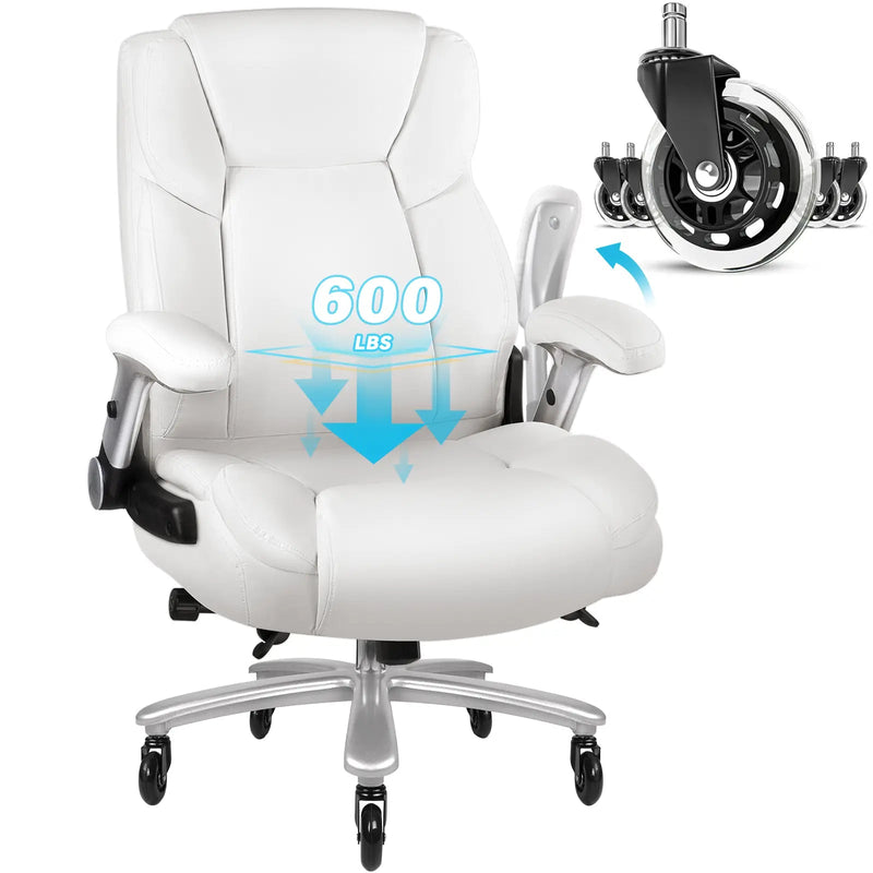 VITESSE 600lbs Large Heavy Duty Office Chair with Flip up Armrest, Big and Tall Office Chair