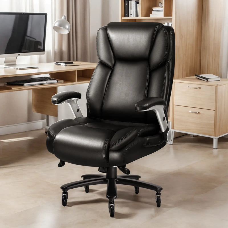 VITESSE 600lbs Large Heavy Duty Office Chair with Flip up Armrest, Big and Tall Office Chair