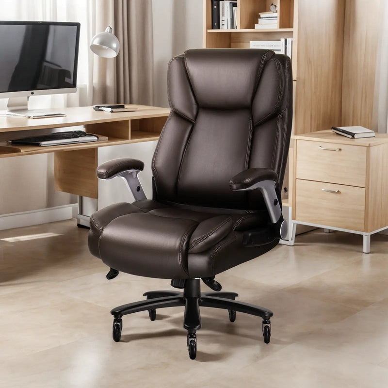 VITESSE 600lbs Large Heavy Duty Office Chair with Flip up Armrest, Big and Tall Office Chair