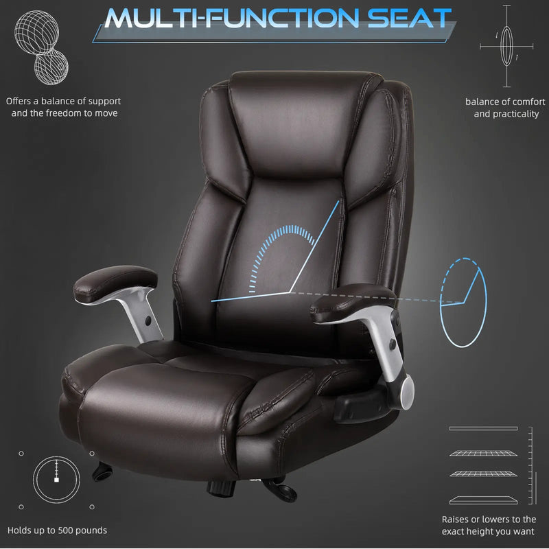 VITESSE 600lbs Large Heavy Duty Office Chair with Flip up Armrest, Big and Tall Office Chair