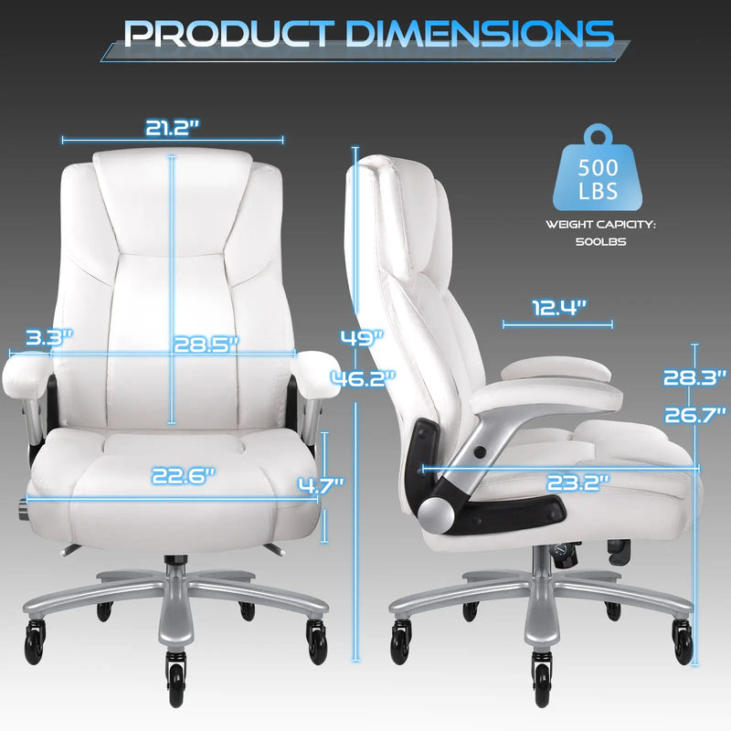 VITESSE 600lbs Large Heavy Duty Office Chair with Flip up Armrest, Big and Tall Office Chair