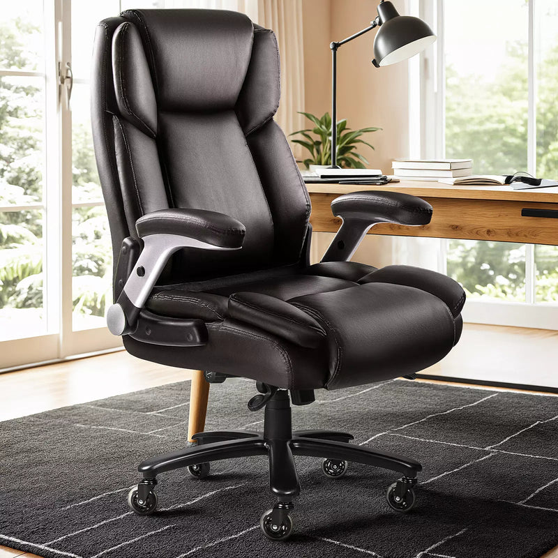 VITESSE 600lbs Large Heavy Duty Office Chair with Flip up Armrest, Big and Tall Office Chair