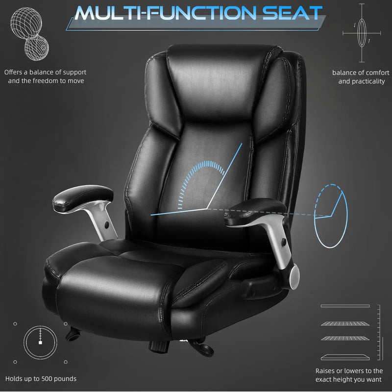 VITESSE 600lbs Large Heavy Duty Office Chair with Flip up Armrest, Big and Tall Office Chair