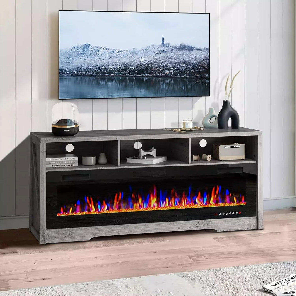 Vitesse 65 inches Fireplace TV Stand for TVs Up to 75