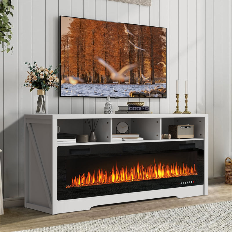 Vitesse 65 inches Fireplace TV Stand for TVs Up to 75" TV with 60" Electric Fireplace