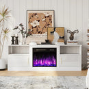 VITESSE 70" Fireplace TV Stand with 23" Electric Fireplace for TVs Up to 80 inch