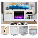 VITESSE 70" Fireplace TV Stand with 23" Electric Fireplace for TVs Up to 80 inch