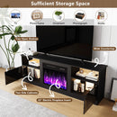 VITESSE 70" Fireplace TV Stand with 23" Electric Fireplace for TVs Up to 80 inch