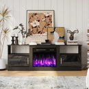 VITESSE 70" Fireplace TV Stand with 23" Electric Fireplace for TVs Up to 80 inch