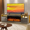 Vitesse 70 inches Fireplace TV Stand with 36 inch Fireplace Up to 80" TVs