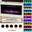 Waleaf 70 inches Fireplace TV Stand with 36 inch Fireplace Up to 80" TVs