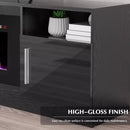 Waleaf 70 inches Fireplace TV Stand with 36 inch Fireplace Up to 80" TVs