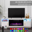 Waleaf 70 inches Fireplace TV Stand with 36 inch Fireplace Up to 80" TVs