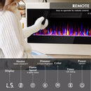 Waleaf 70 inches Fireplace TV Stand with 36 inch Fireplace Up to 80" TVs