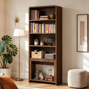 VITESSE 70" Tall Arched Cabinet, 5-Tier Arched Bookcase with Large Storage Space