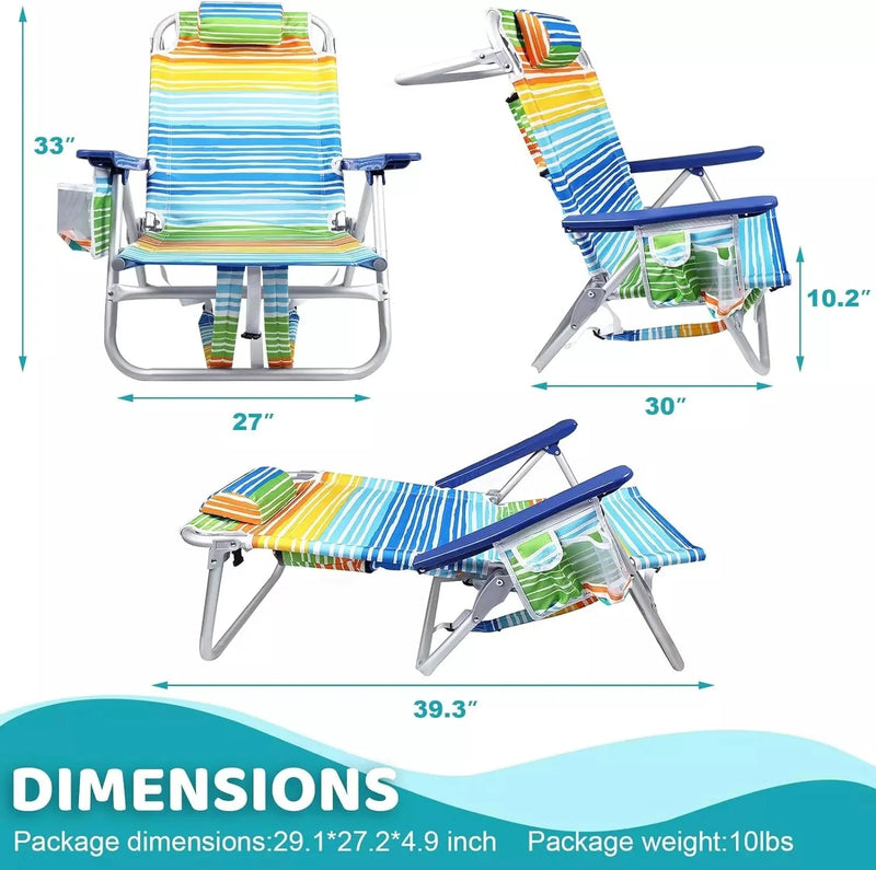 VITESSE Backpack Beach Chairs for Adults,Camping Chairs