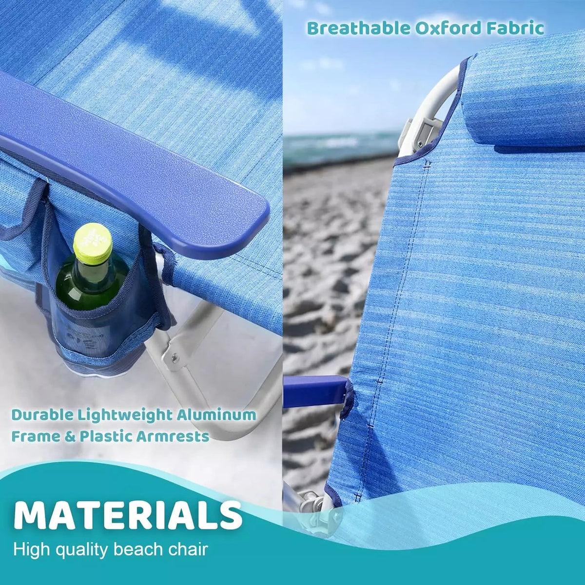 VITESSE Backpack Beach Chairs for Adults,Camping Chairs with Headrest