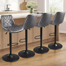 Vitesse Bar Stools Set of 2,Counter Heigh Faux Leather Adjustable Bar Stools