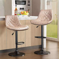 Vitesse Bar Stools Set of 2,Counter Heigh Faux Leather Adjustable Bar Stools