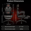 VITESSE Big and Tall Gaming Chair 400lb, Ergonomic Video Game Chair VGC02