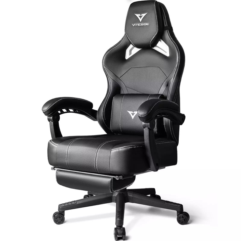 VITESSE Big and Tall Gaming Chair with Footrest,Ergonomic Video Gaming Chair