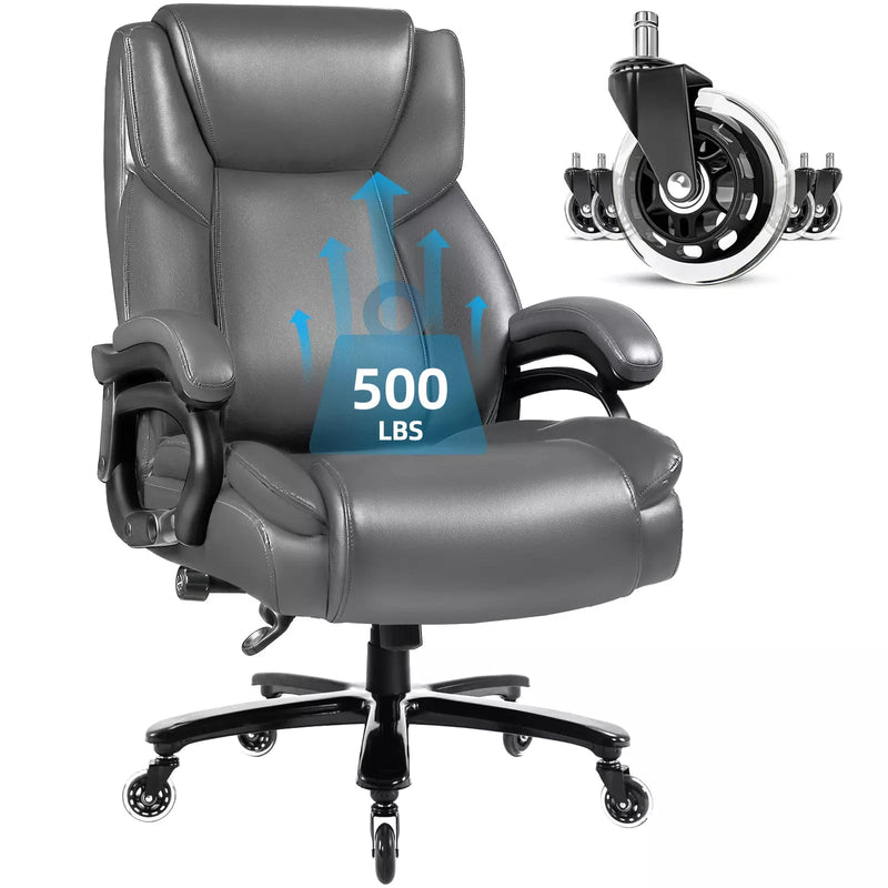 Vitesse Big and Tall Office Chair 500lbs, Adjustable Lumbar Support Executive Office Chair