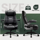 Vitesse Big and Tall Office Chair with Adjustable 5D Flip Arms＆Lumbar Support, Heavy Duty Executive Desk Chair with Pocket Spring Cushion,High Back Computer Chair 600 LBS,Dual Rubber Wheels