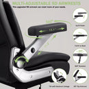 Vitesse Big and Tall Office Chair with Adjustable 5D Flip Arms＆Lumbar Support, Heavy Duty Executive Desk Chair with Pocket Spring Cushion,High Back Computer Chair 600 LBS,Dual Rubber Wheels