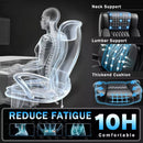 Vitesse Big and Tall Office Chair with Adjustable 5D Flip Arms＆Lumbar Support, Heavy Duty Executive Desk Chair with Pocket Spring Cushion,High Back Computer Chair 600 LBS,Dual Rubber Wheels