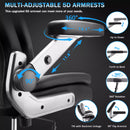 Vitesse Big and Tall Office Chair with Adjustable 5D Flip Arms＆Lumbar Support, Heavy Duty Executive Desk Chair with Pocket Spring Cushion,High Back Computer Chair 600 LBS,Dual Rubber Wheels