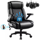 Vitesse Big and Tall Office Chair with Adjustable 5D Flip Arms＆Lumbar Support, Heavy Duty Executive Desk Chair with Pocket Spring Cushion,High Back Computer Chair 600 LBS,Dual Rubber Wheels