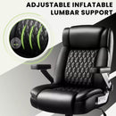 Vitesse Big and Tall Office Chair with Adjustable 5D Flip Arms＆Lumbar Support, Heavy Duty Executive Desk Chair with Pocket Spring Cushion,High Back Computer Chair 600 LBS,Dual Rubber Wheels