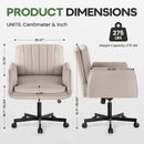 Vitesse Criss Cross Chair with Wheels & Armrests, Cross-Legged Swivel Office Chair
