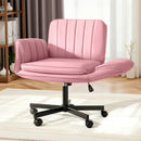 Vitesse Criss Cross Chair with Wheels & Armrests, Cross-Legged Swivel Office Chair