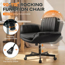 Vitesse Criss Cross Chair with Wheels & Armrests, Cross-Legged Swivel Office Chair