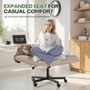 Vitesse Criss Cross Chair with Wheels & Armrests, Cross-Legged Swivel Office Chair